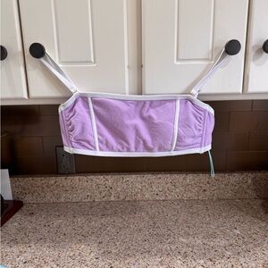 Kona Sol Lilac Bandeau Bikini Top with Mint Accents